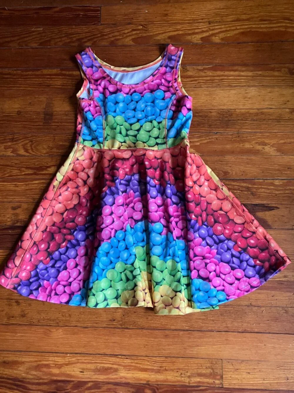The Children's Place Girls Rainbow Candy Skater Dress - Size 7/8 (M) - Picture 2 of 9